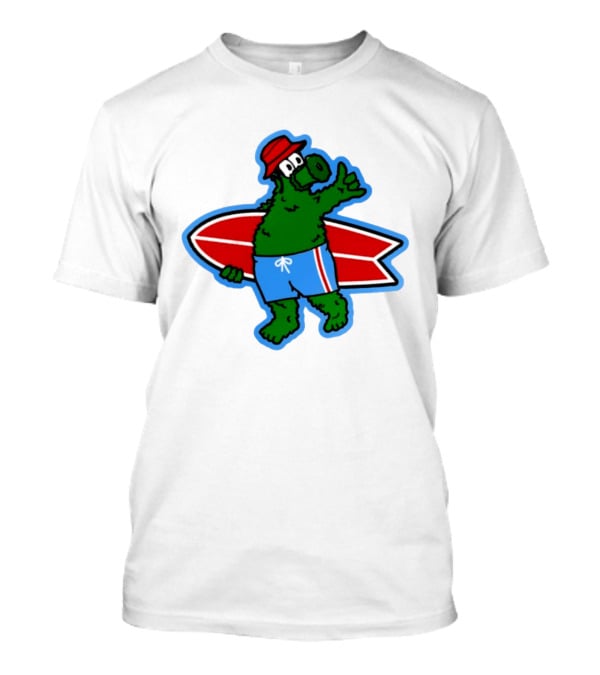 Phillie Phanatic Philadelphia Phillies Surfing Mascot 2026 Baseball T-Shirt