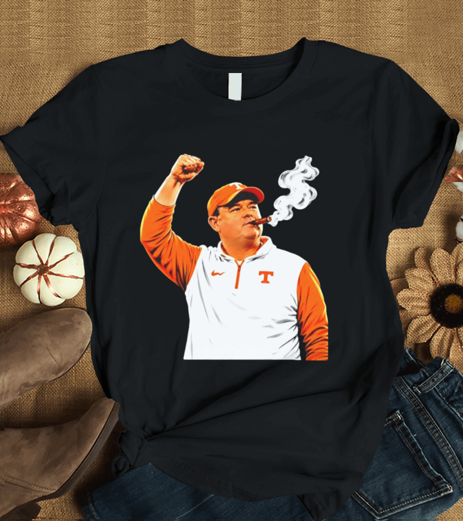 Tennessee Volunteers Josh Heupel Smoke 'Em Cigar Celebration T-Shirt