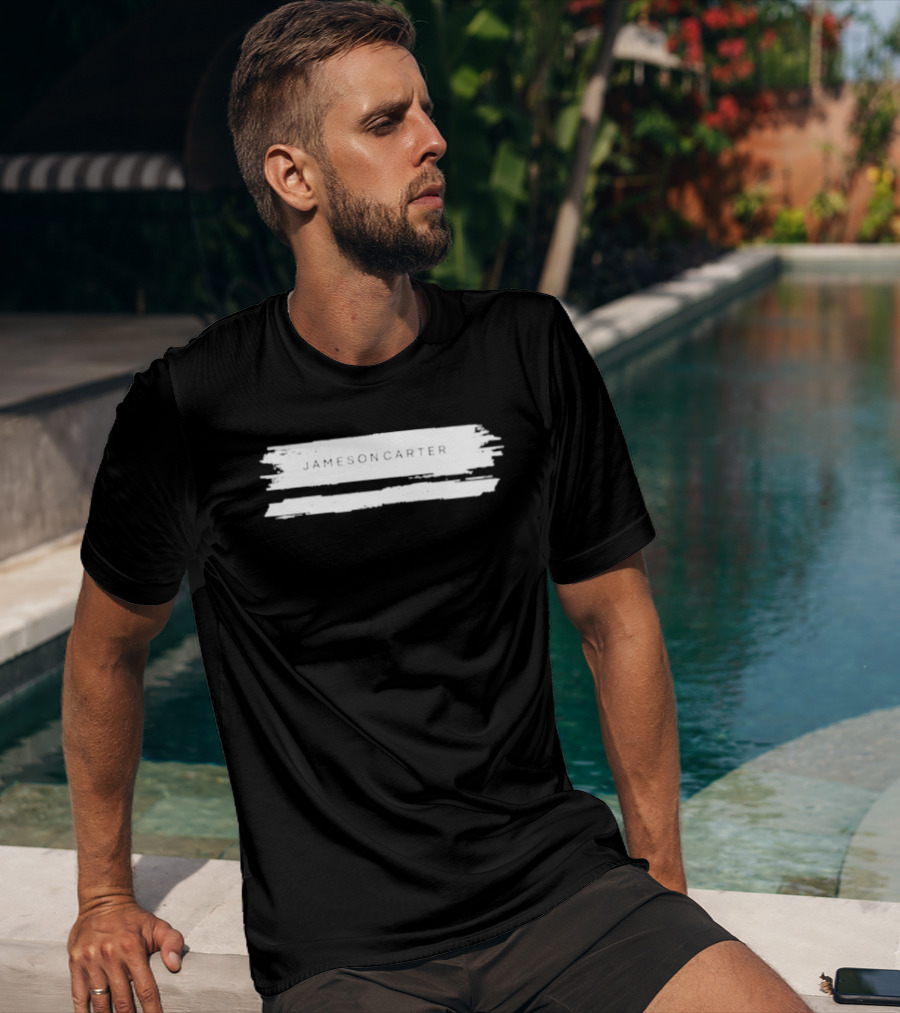 Jameson Carter Paint Stripes Clean Style Text Fashion T-Shirt