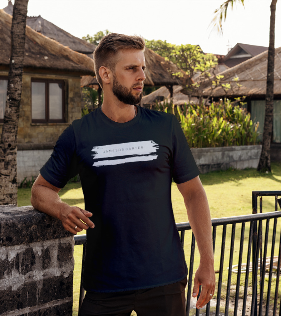Jameson Carter Paint Stripes Clean Style Text Fashion T-Shirt