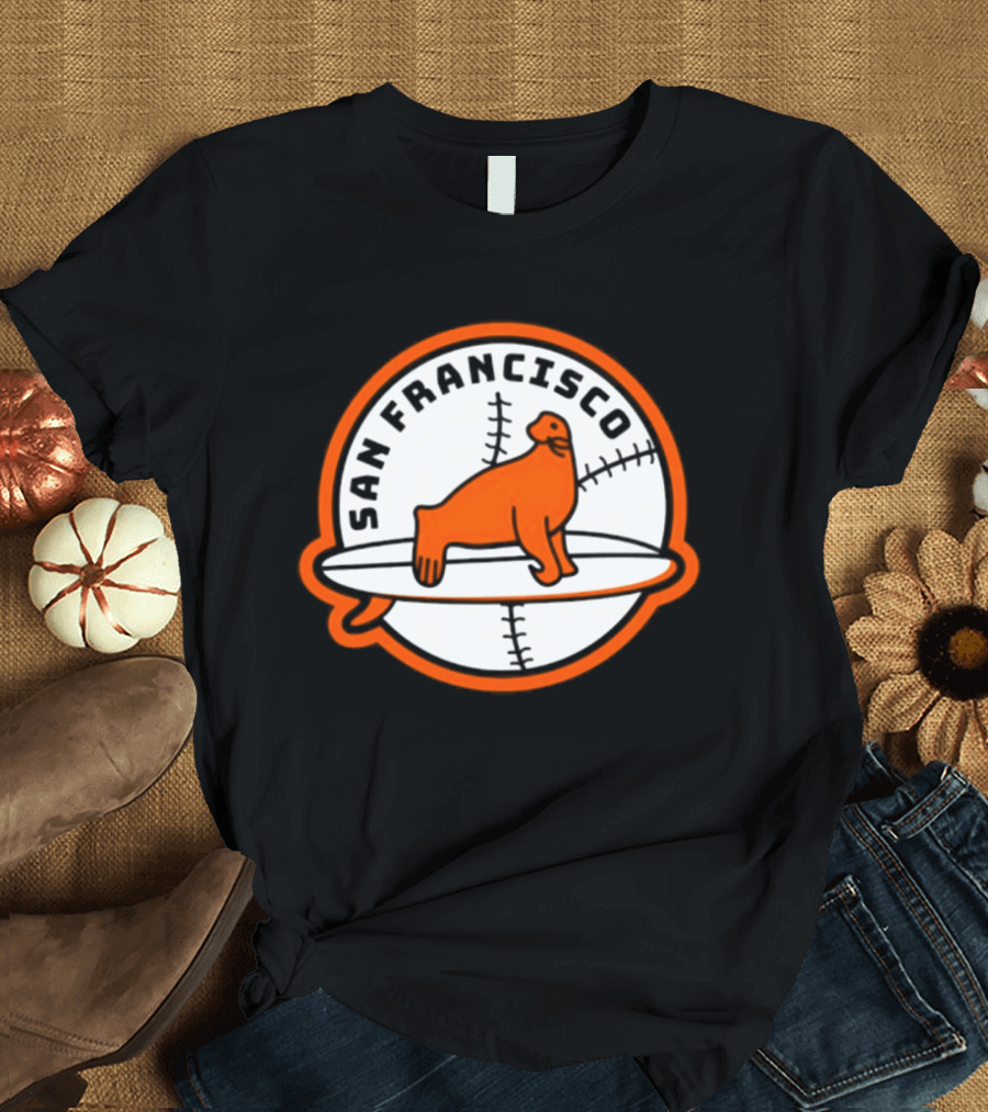 San Francisco Seals Lou Seal 2026 Baseball Surfing T-Shirt