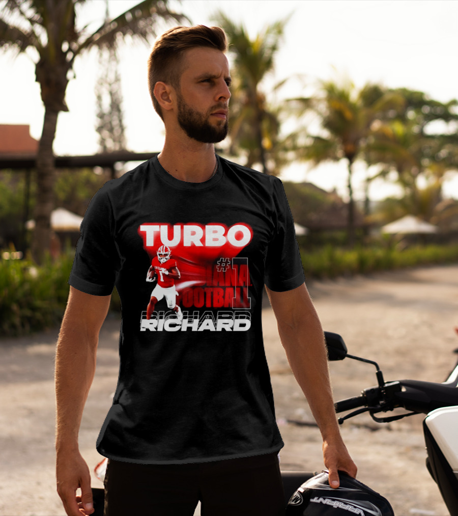 Indiana Hoosiers Turbo Richard #1 Football NCAA 2026 T-Shirt