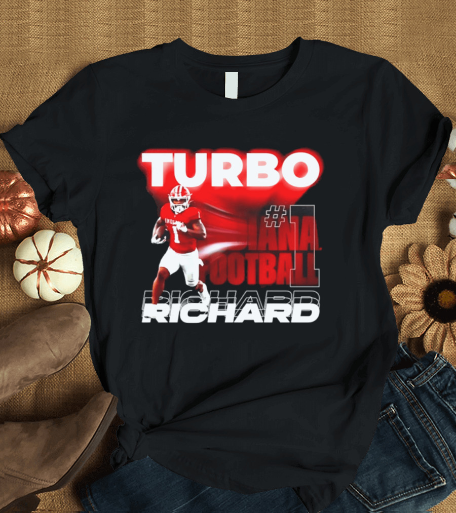 Indiana Hoosiers Turbo Richard #1 Football NCAA 2026 T-Shirt