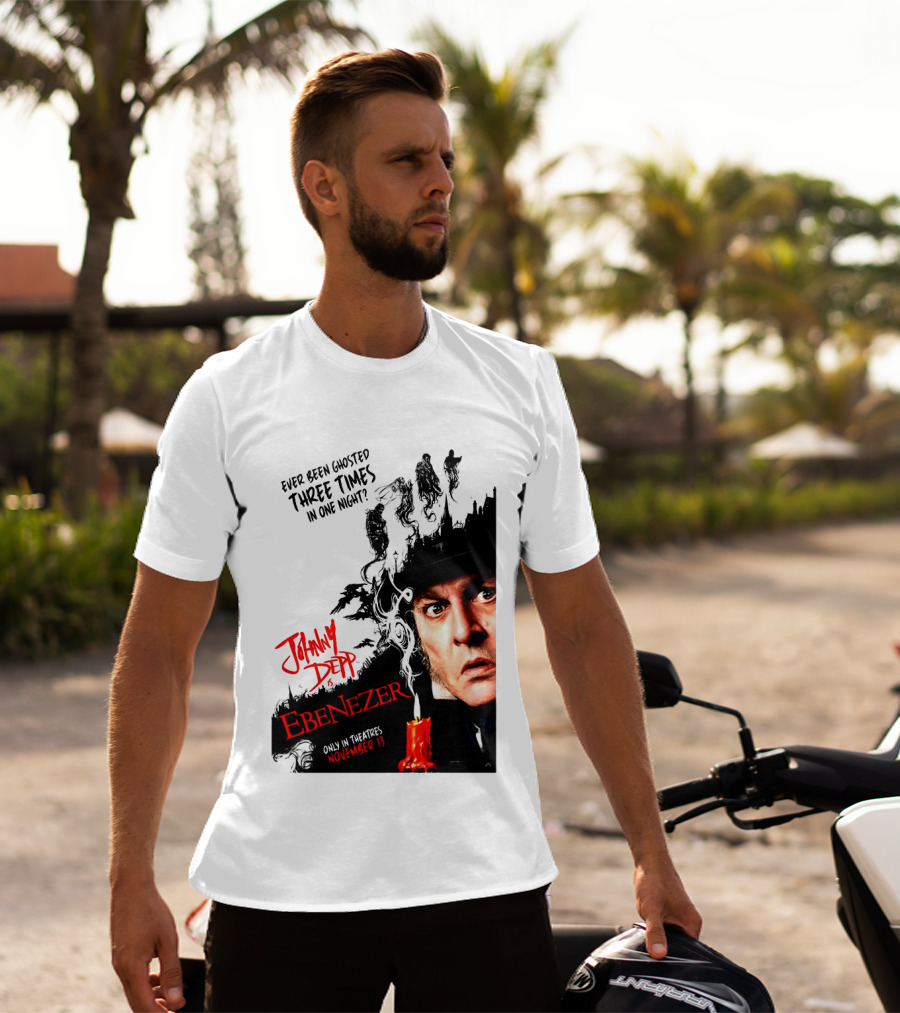 Johnny Depp Ebenezer Ghosted Three Times Movie In Theatres November 13 T-Shirt