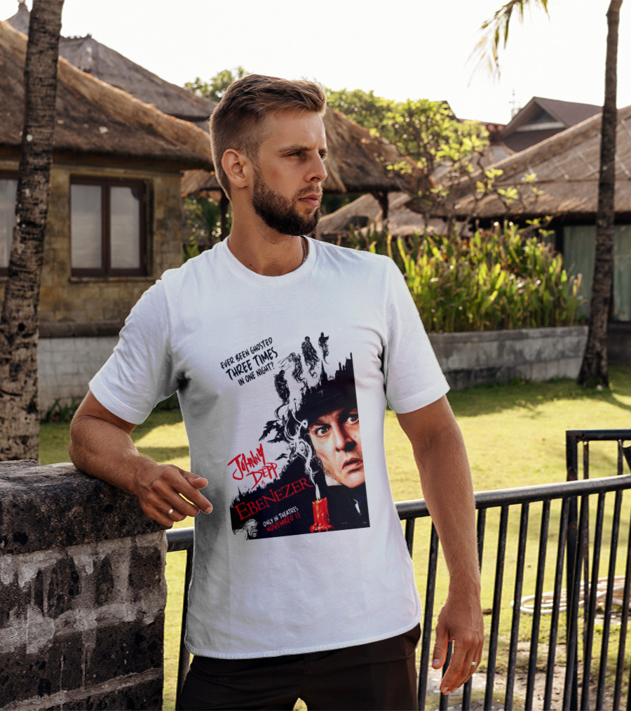 Johnny Depp Ebenezer Ghosted Three Times Movie In Theatres November 13 T-Shirt