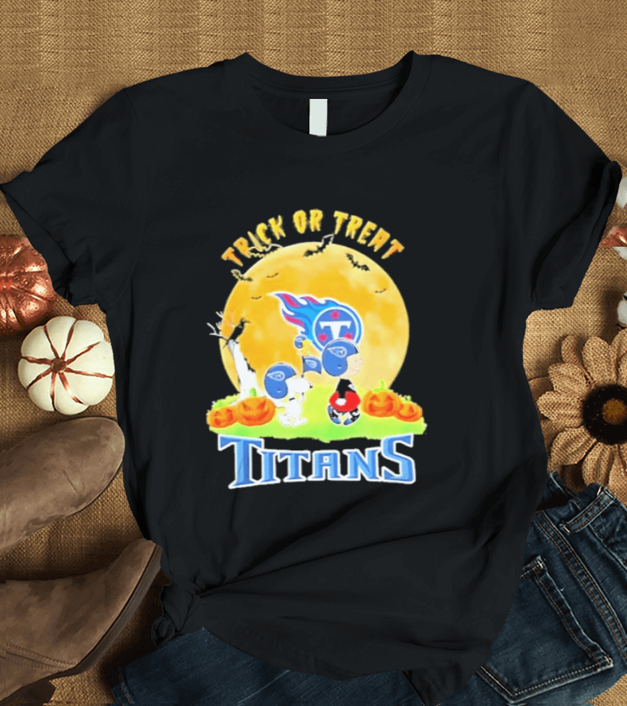 Tennessee Titans Peanuts Trick Or Treat Halloween 2026 Abbey Road T-Shirt