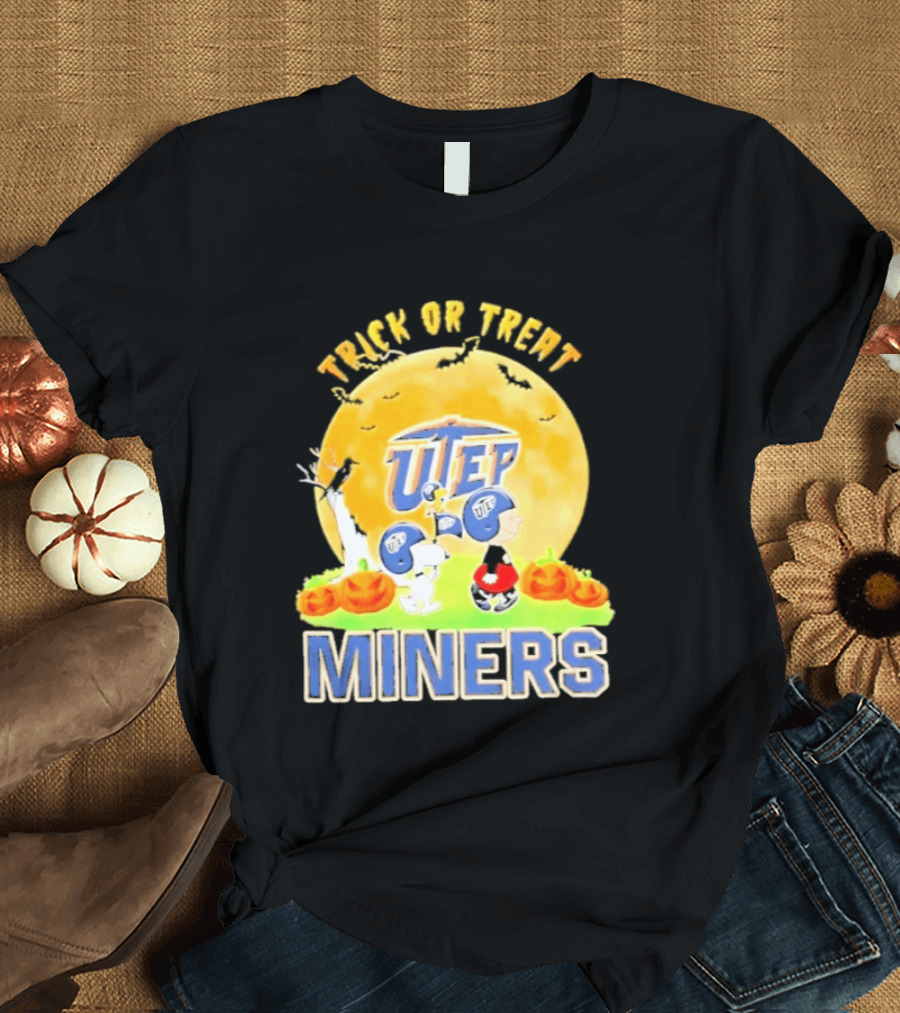 UTEP Miners Trick Or Treat Peanuts Halloween 2026 T-Shirt