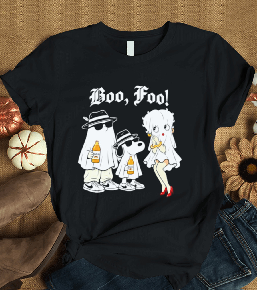 Boo Foo Snoopy And Friends Beer Modelo Betty Boop T-Shirt