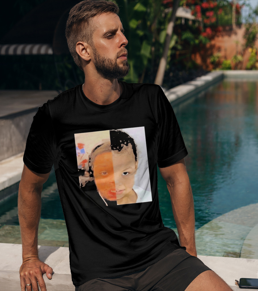 Chrisean Jr Cuffem Split Face Meme Viral Trend T-Shirt