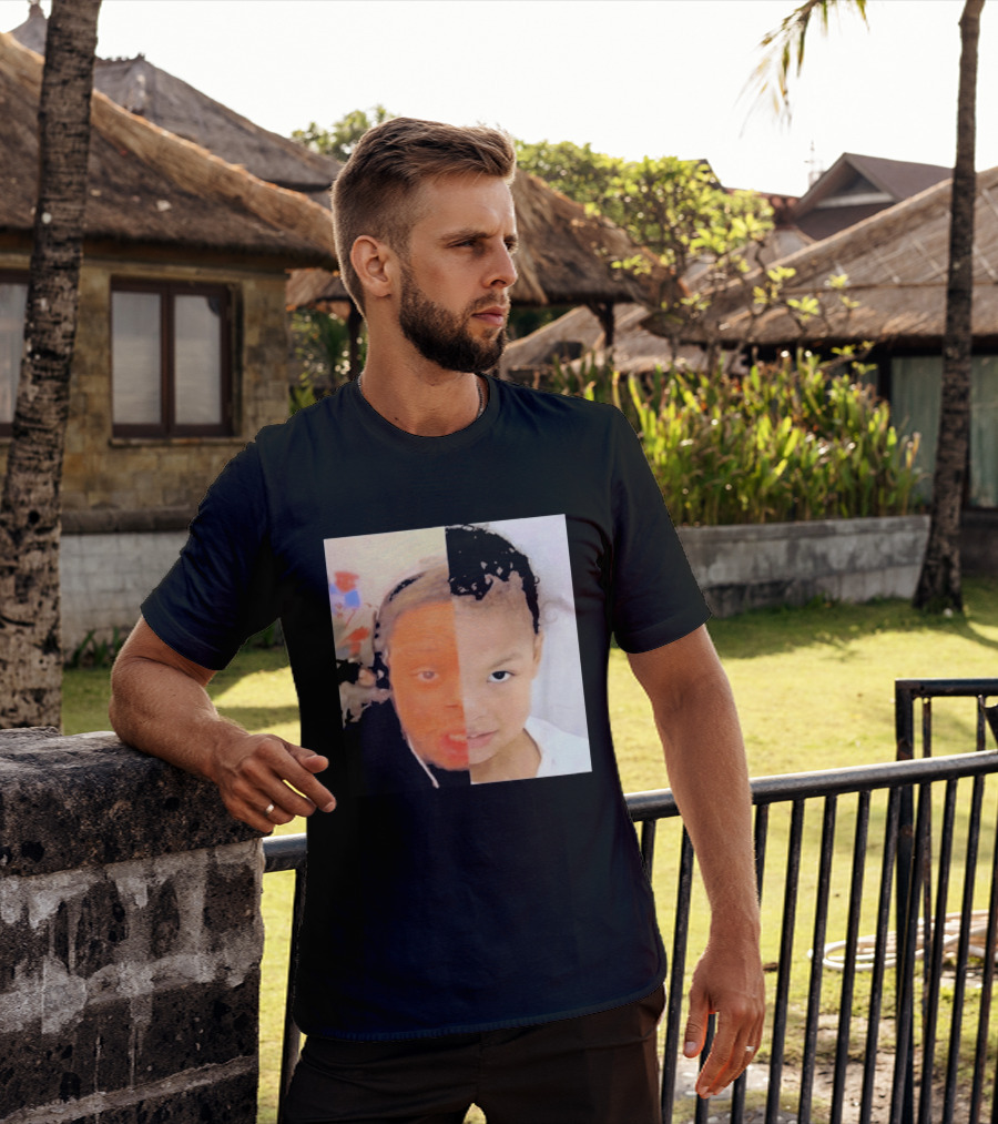 Chrisean Jr Cuffem Split Face Meme Viral Trend T-Shirt
