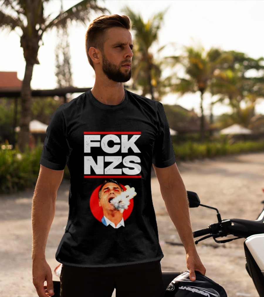 FCK NZS Jair Bolsonaro Political Satire Smoking T-Shirt