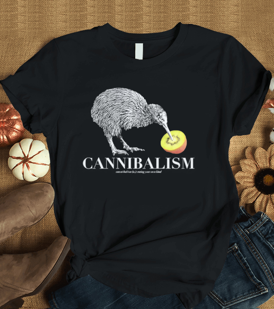 Kiwi Bird Eating Kiwi Fruit Cannibalism T-Shirt