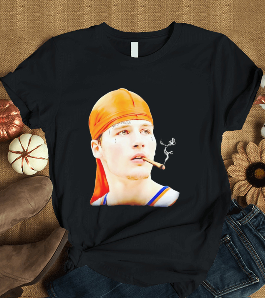 Gangsta Kolek Tyler Kolek Cool Kolek New York Knicks Cigar T-Shirt
