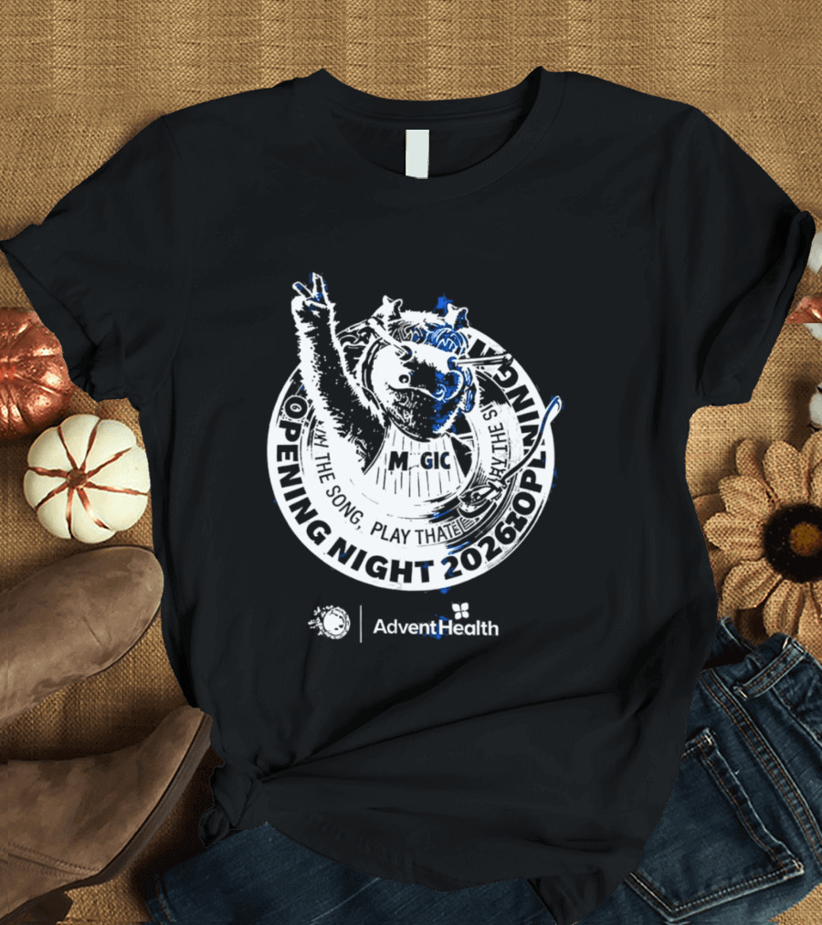 Orlando Magic STUFF Mascot Opening Night 2026 Advent Health T-Shirt