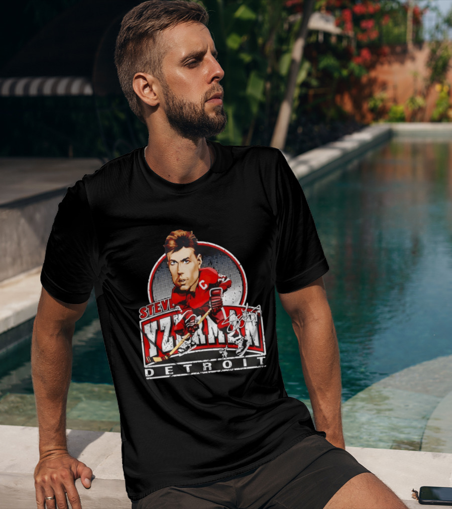 Steve Yzerman Detroit Red Wings Bruce Stark Collection Signature T-Shirt