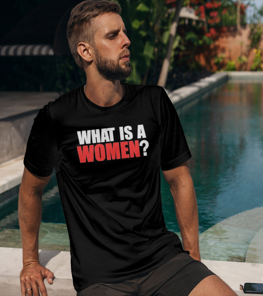 What Is A Women Question Bold White Red T-Shirt