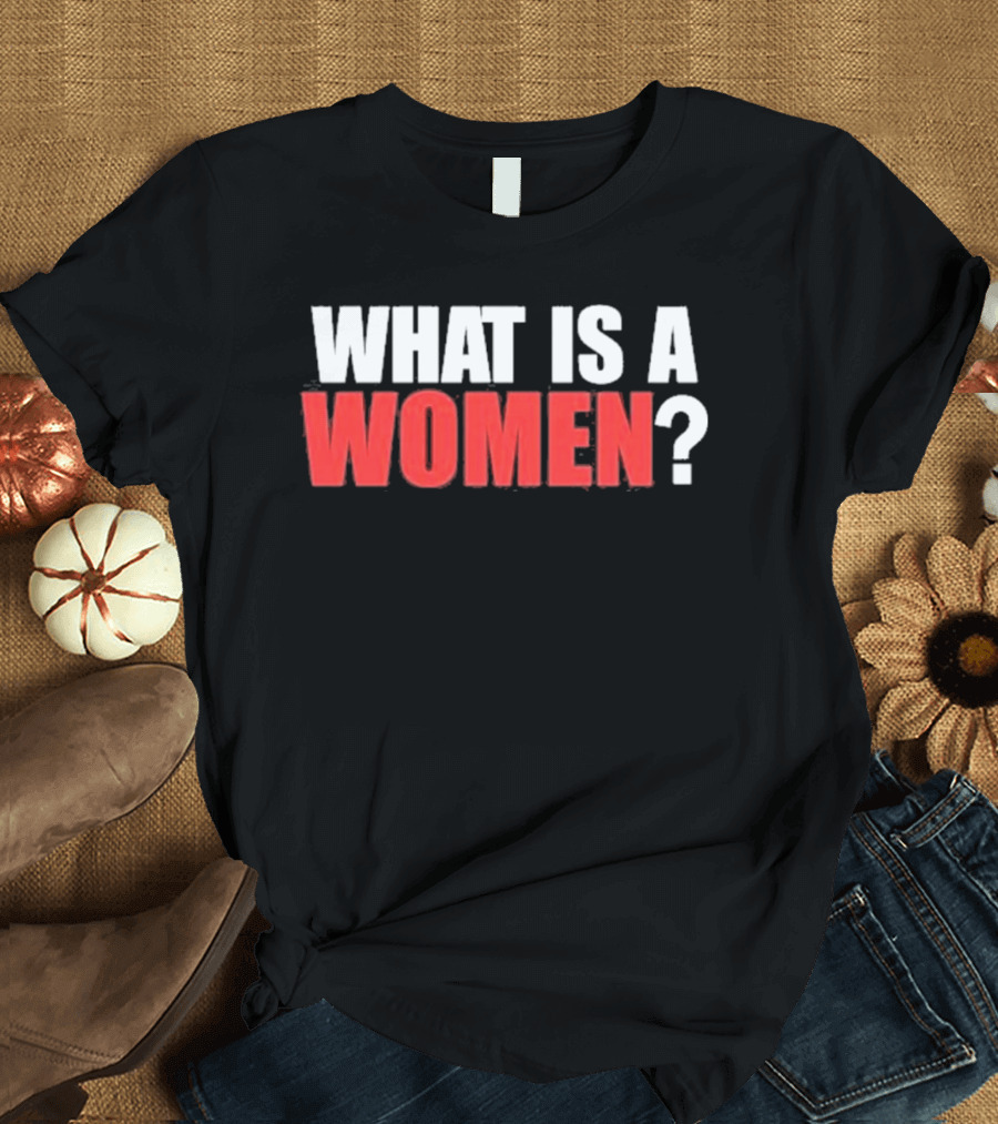 What Is A Women Question Bold White Red T-Shirt