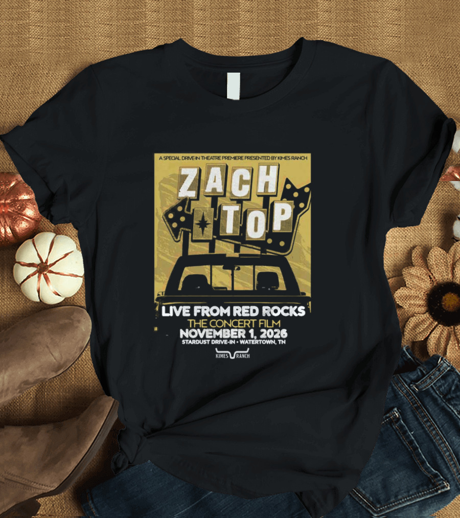 Zach Top Live From Red Rocks Concert Film November 1 2026 T-Shirt