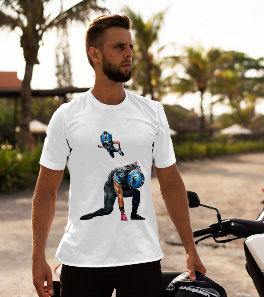 Amon Ra St. Brown Jahmyr Gibbs Super Hero Celebration Football Lions T-Shirt
