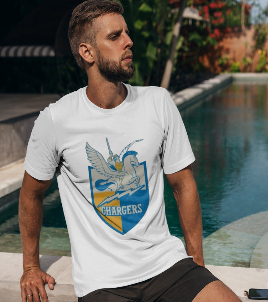 Los Angeles Chargers Disney Hercules Pegasus Collaboration T-Shirt