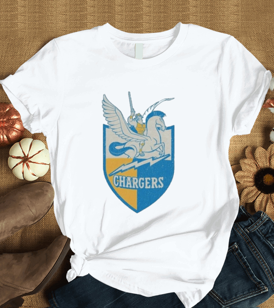 Los Angeles Chargers Disney Hercules Pegasus Collaboration T-Shirt