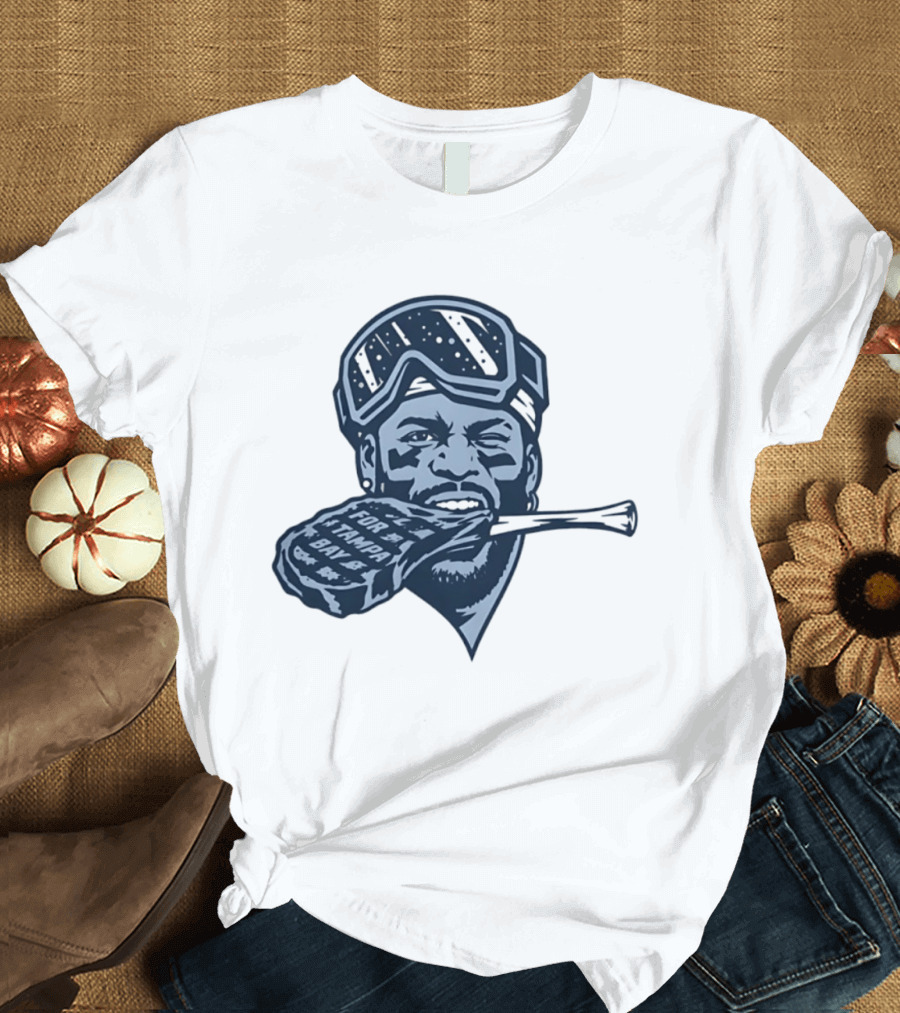 Tampa Bay Rays Yandy Diaz For Tampa Bay Tomahawk Light Blue T-Shirt
