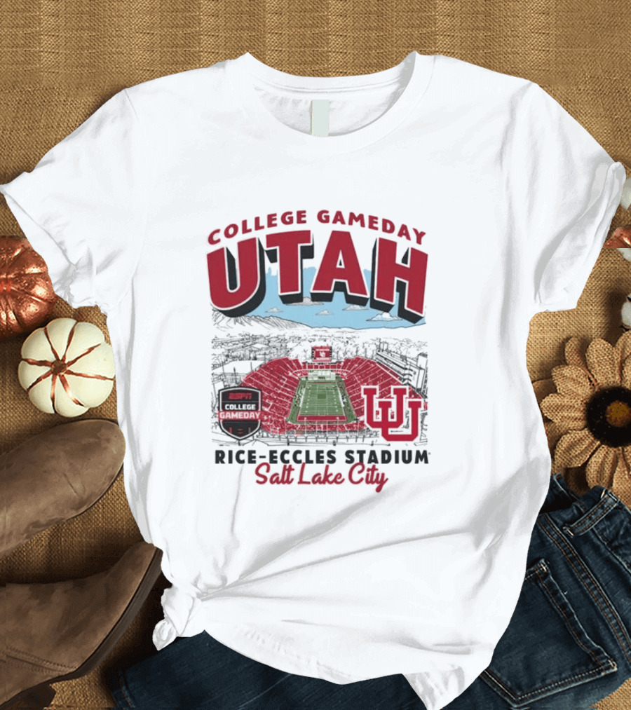 Utah College Gameday Rice Eccles Stadium Salt Lake City T-Shirt