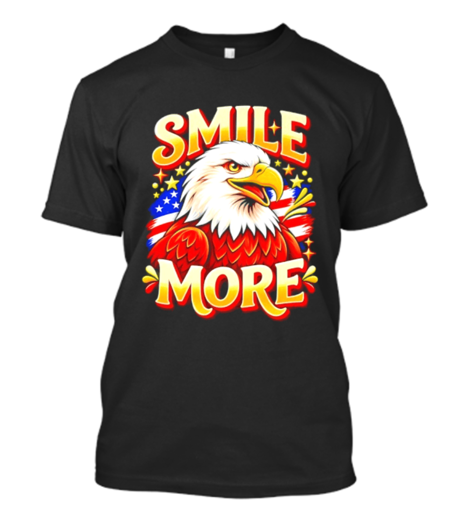 Smile More American Eagle Flag T-Shirt