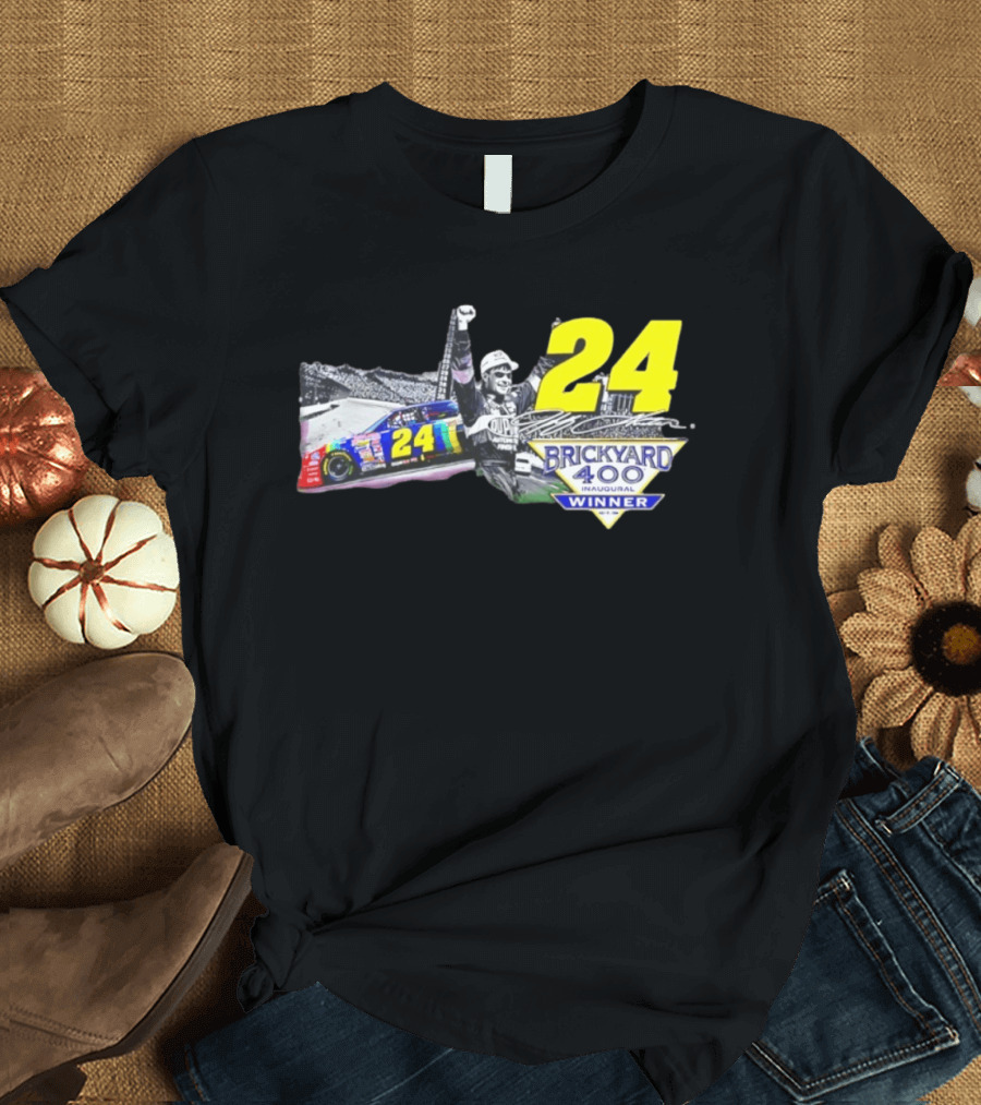 Jeff Gordon No 24 DuPont Brickyard 400 Inaugural Winner T-Shirt