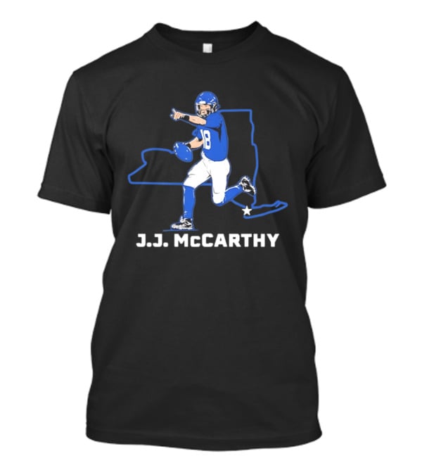 J.J. McCarthy New York Football Star Giants T-Shirt