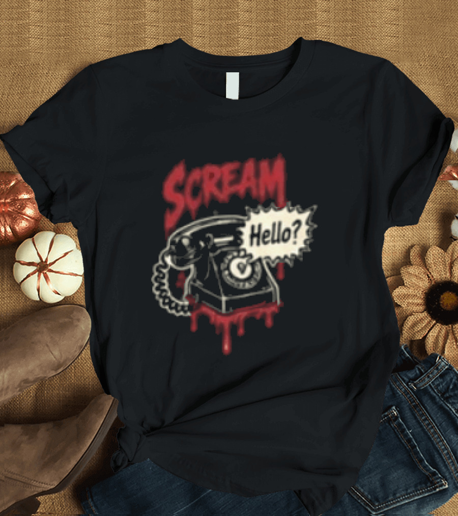 Scream Ratfink Melting Drip Phone Horror Aesthetic T-Shirt
