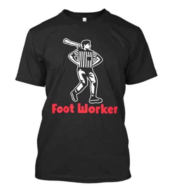 Referee Stripes Foot Worker Football Soccer Bat T-Shirt