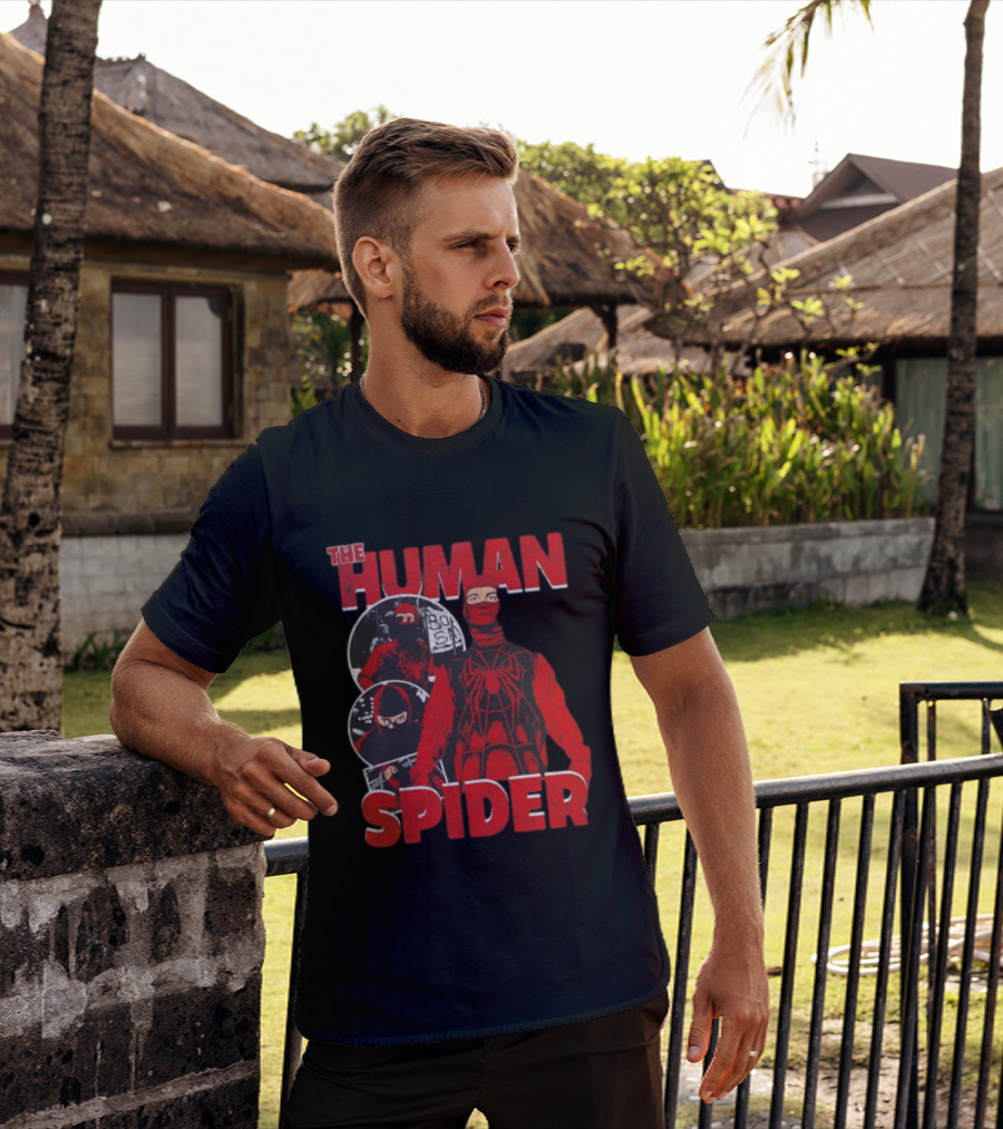 The Human Spider Marvel Bootleg Bodega Scene Comic T-Shirt