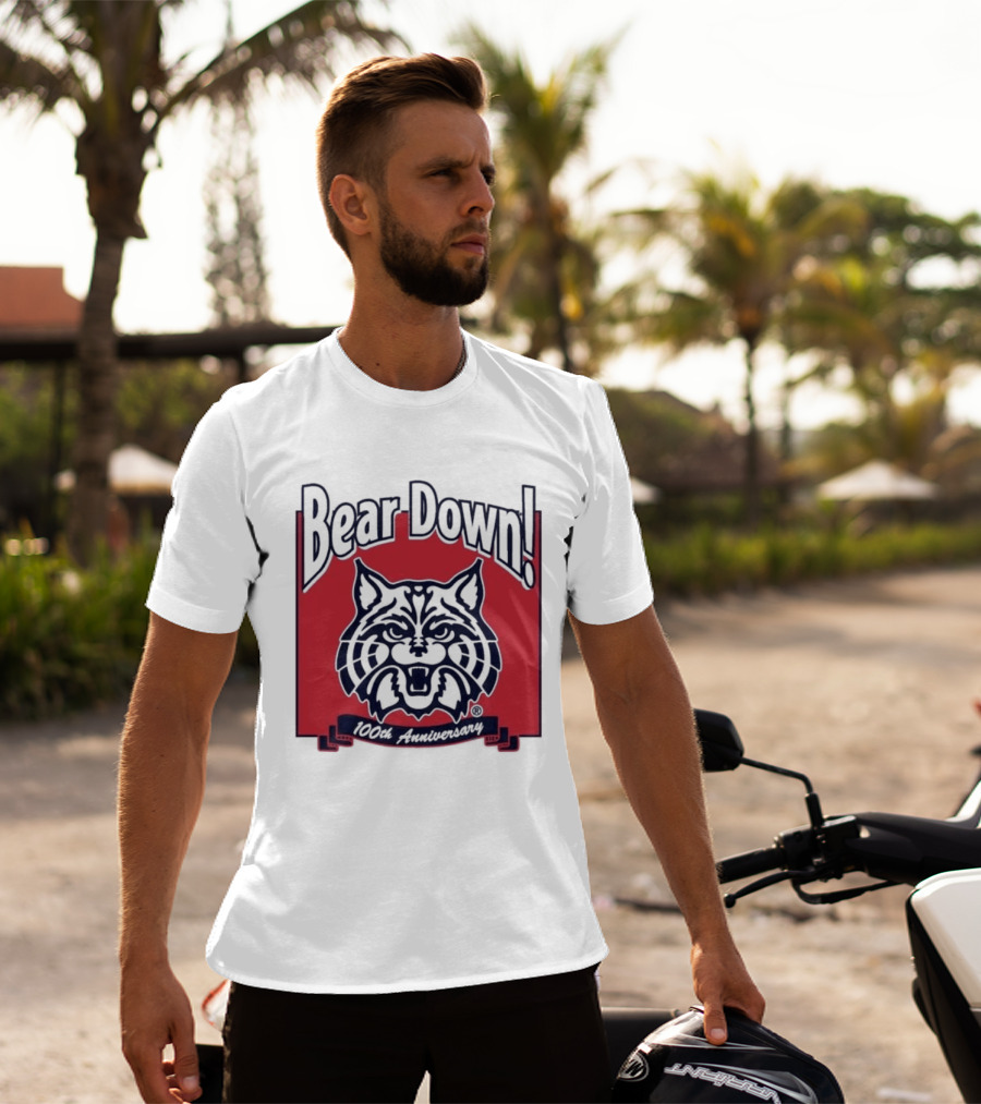 Arizona Wildcats Bear Down Anniversary Wildcats Face T-Shirt