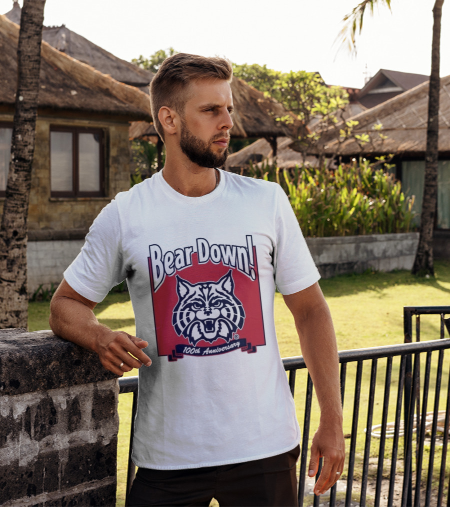 Arizona Wildcats Bear Down Anniversary Wildcats Face T-Shirt