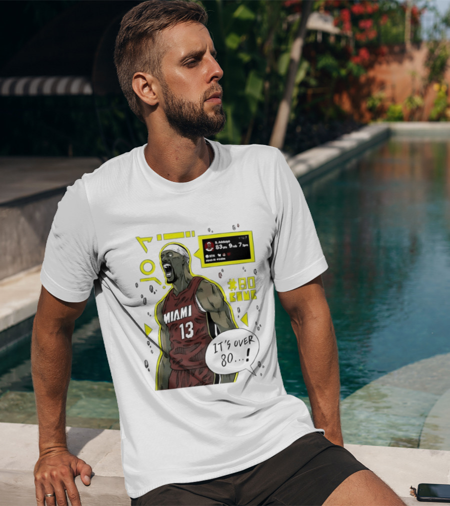 Bam Adebayo Miami Heat 80 Points Record Manga NBA 2026 T-Shirt