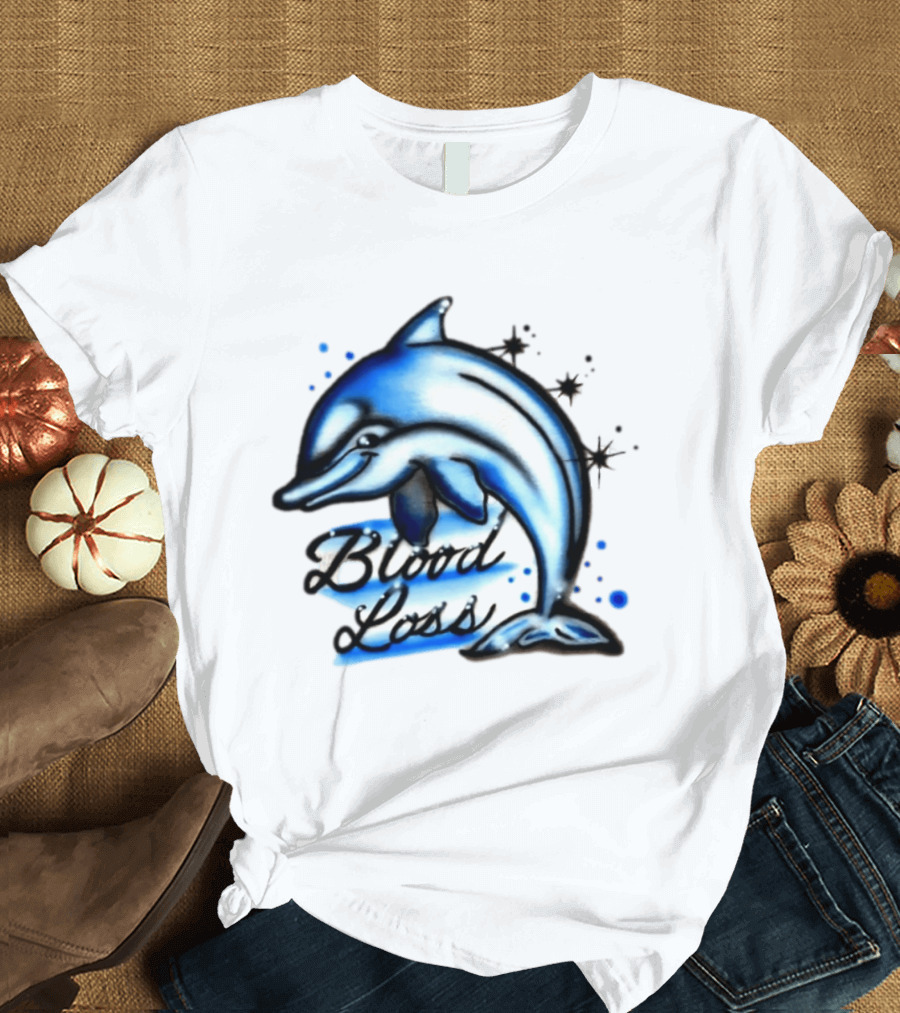 Blood Loss Dolphin Airbrush T-Shirt