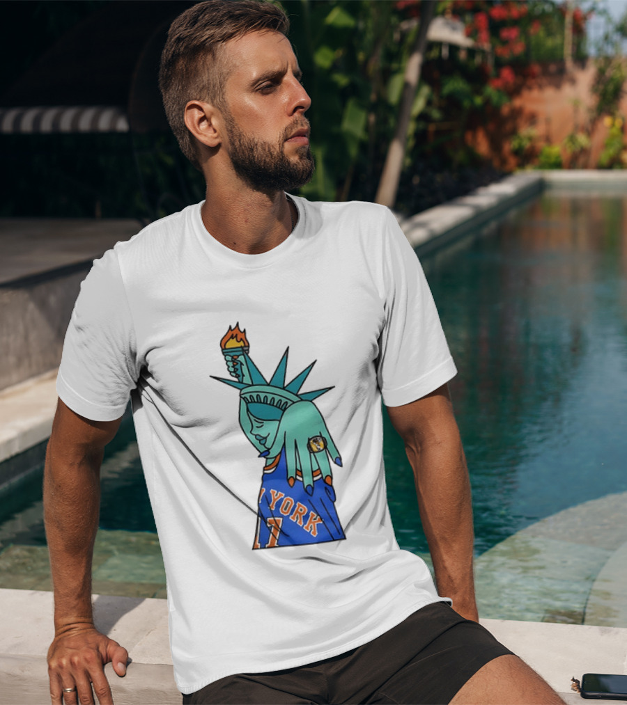 New York Knicks Statue Of Liberty 11 Rings NBA 2026 T-Shirt