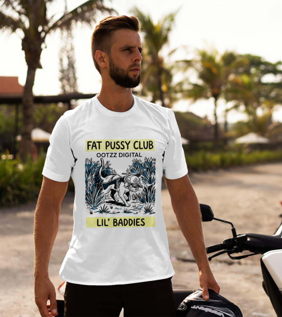 Fat Pussy Club Soldier Cat Ootzz Digital Lil' Baddies T-Shirt