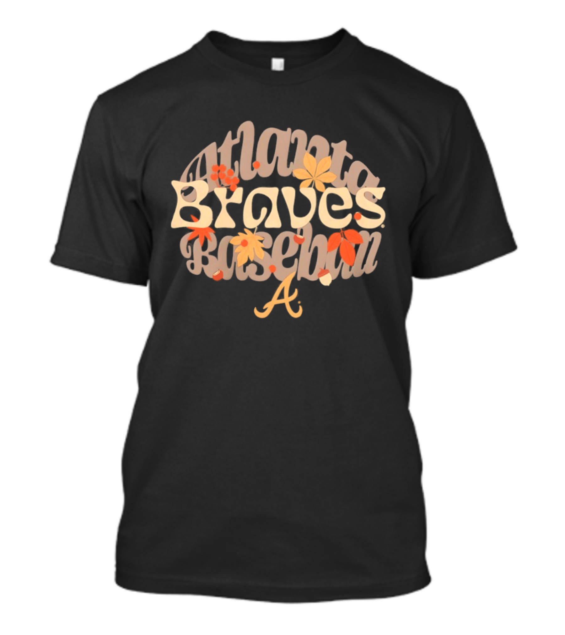 Atlanta Braves Baseball Fall Leaves Halloween Season 2026 T-Shirt