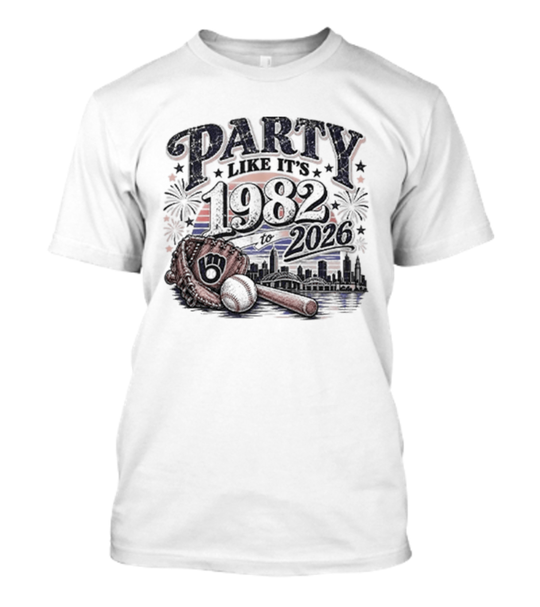 Party Like It's 1982 Brewers 2022 Freddy Peralta Milwaukee Baseball Retro Celebration T-Shirt