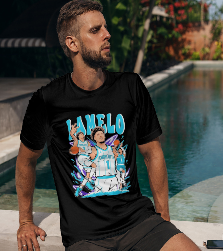 LaMelo Ball Charlotte Hornets Basketball Dynamic Moves T-Shirt