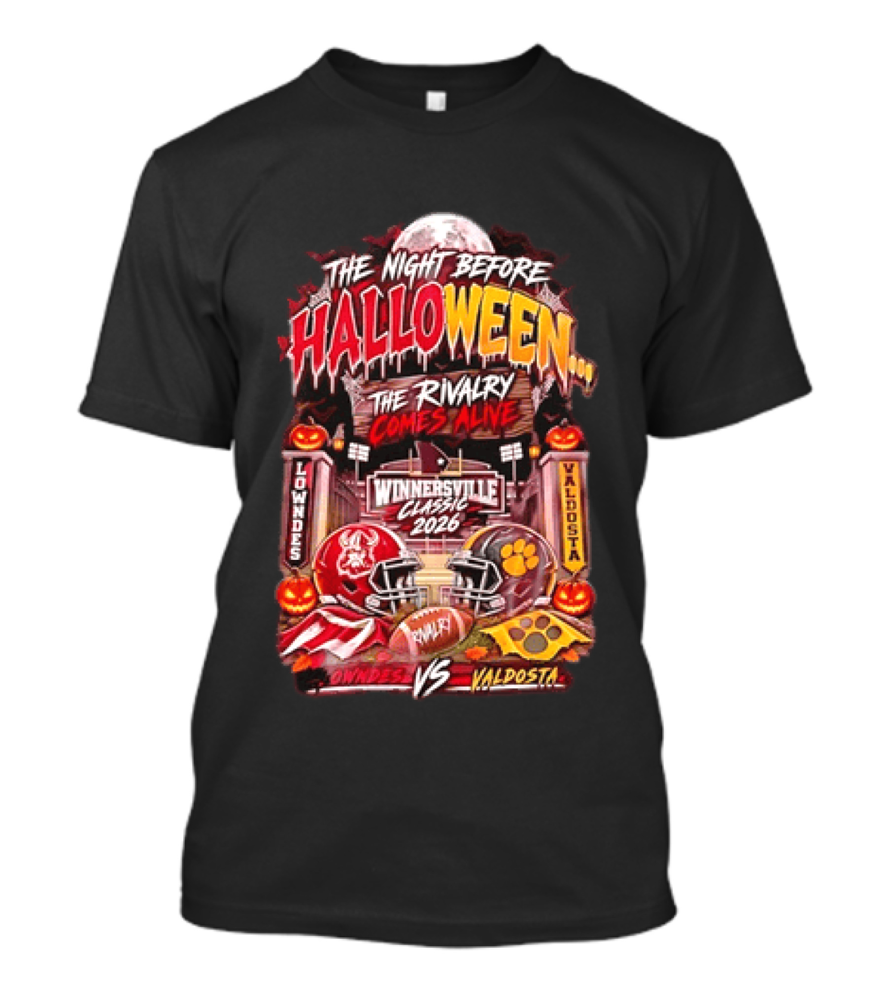Lowndes Vs Valdosta The Night Before Halloween Winnersville Classic 2026 The Rivalry Comes Alive T-Shirt