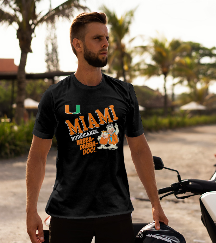 Miami Hurricanes Yabba Dabba Doo Flintstones U T-Shirt
