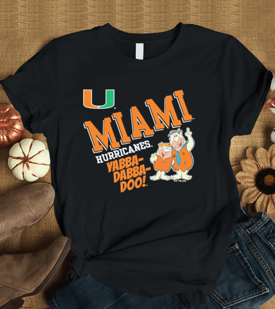 Miami Hurricanes Yabba Dabba Doo Flintstones U T-Shirt