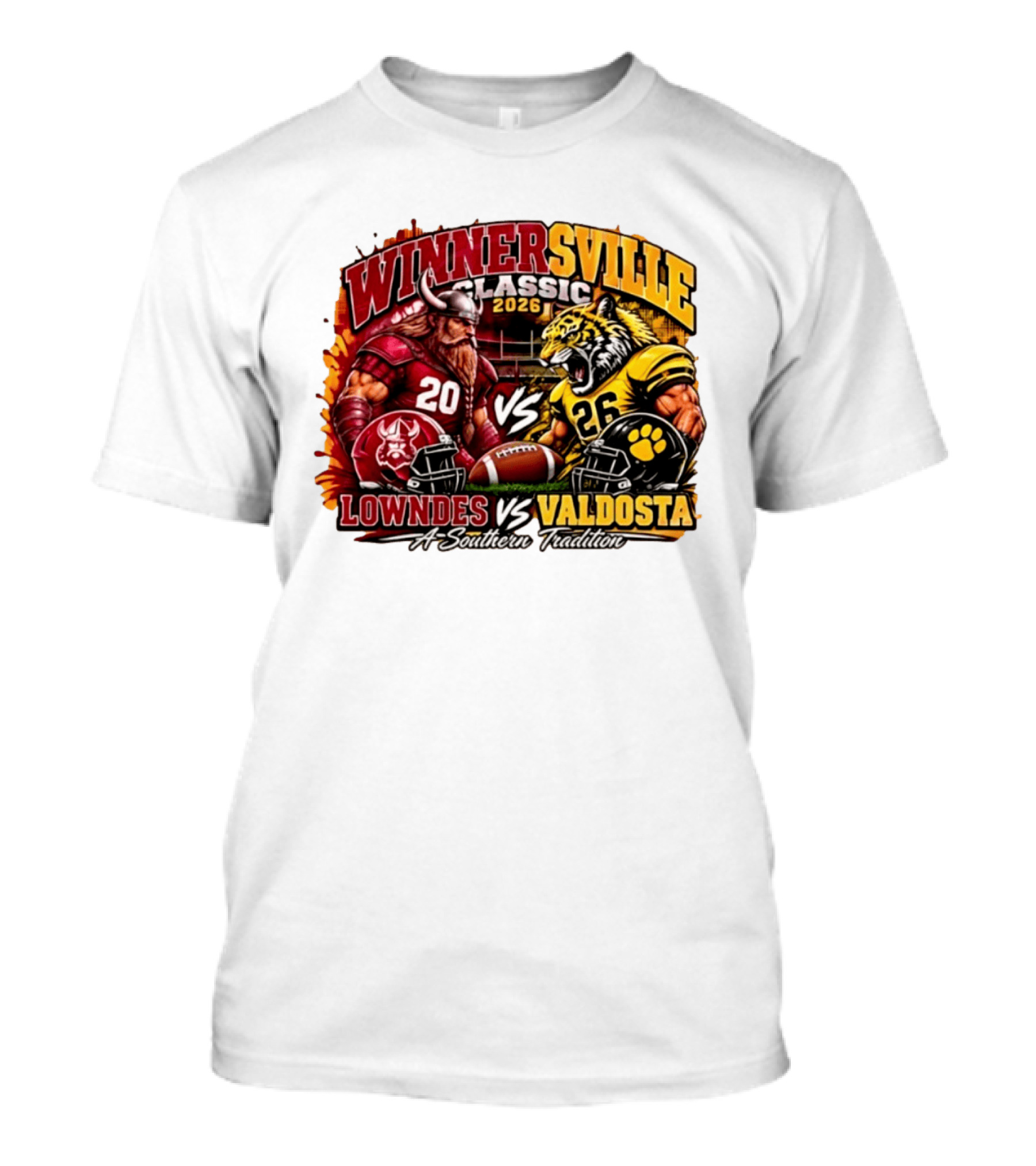 Winnersville Classic 2026 Lowndes Vs Valdosta A Southern Tradition Football Rivalry Clash T-Shirt