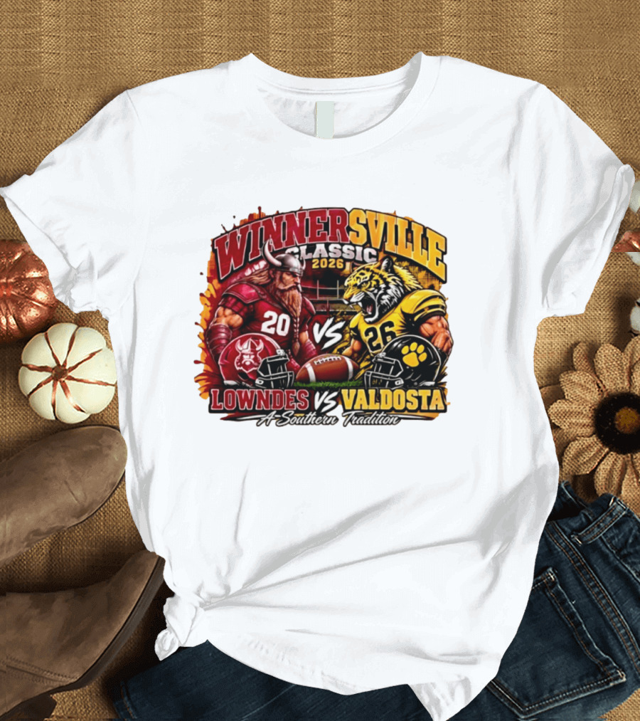 Winnersville Classic 2026 Lowndes Vs Valdosta A Southern Tradition Football Rivalry Clash T-Shirt