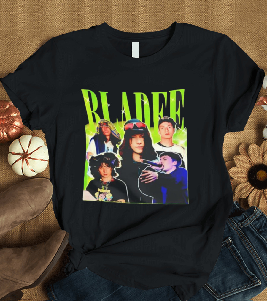 Bladee Members Collage With Neon Highlights T-Shirt