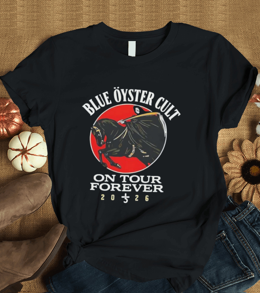 Blue Öyster Cult On Tour Forever 2026 Rider Emblem T-Shirt