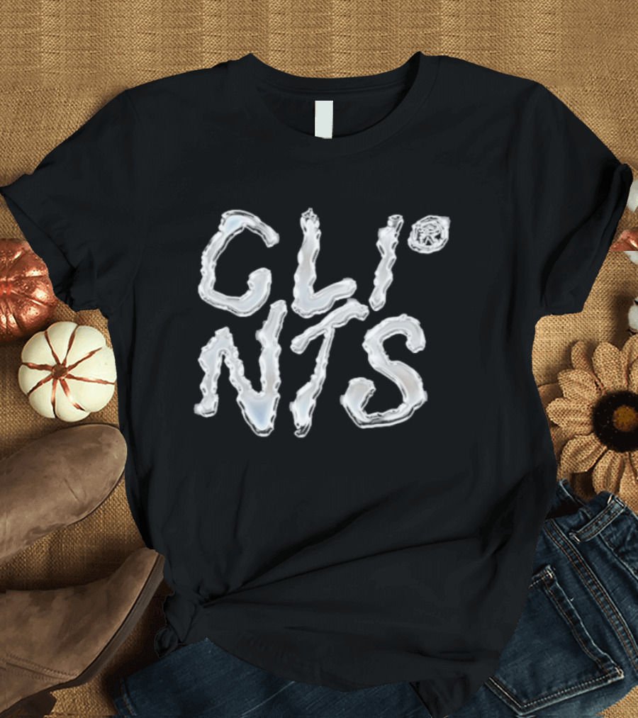 CLINTS Chrome Melting Text T-Shirt